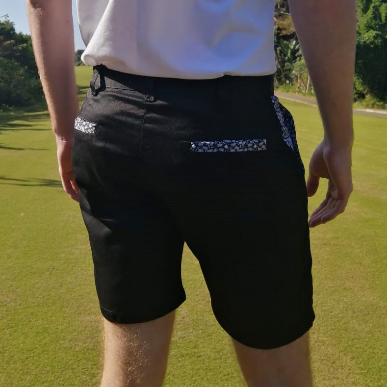Black with Detail Golf Shorts freeshipping - Currentco.co